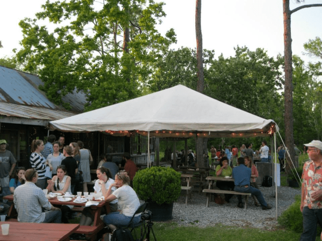 This is a picture from the Jean Lafitte Bioblitz in 2013. I'm in here, somewhere, talking to people. Some were authors, many were fellow scientists. This is a textbook example of what networking looks like.