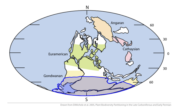 The spread of the ice sheets in the Ice Age PC: