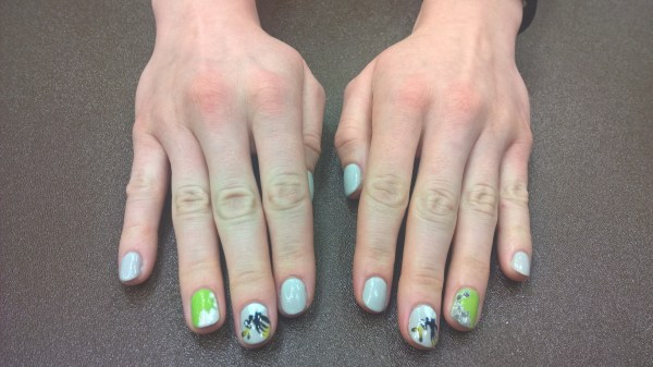 Katherine wears her research on her nail polish and it's adorable. 