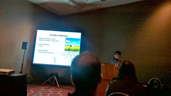 Miles nailing his presentation about parasitoid wasps. 