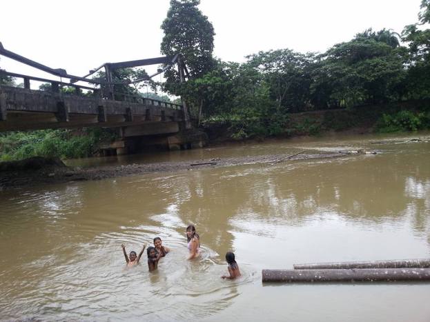 There's never been running water here. So you swim, bathe, and do your laundry in the river. 