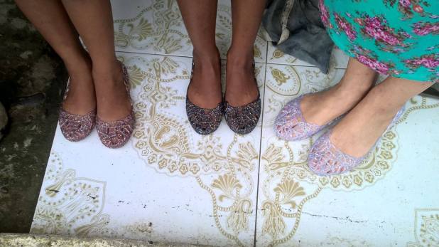 We go shoe shopping. And pretend we're in the 90's. 