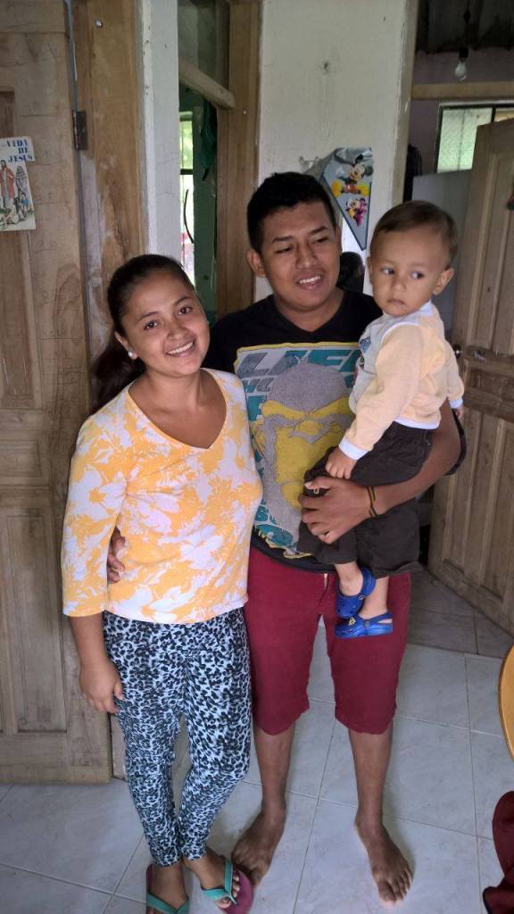 Here's my friend's sister-in-law, her son, and her husband who made the trip to my friends house to get out of the affected area. 