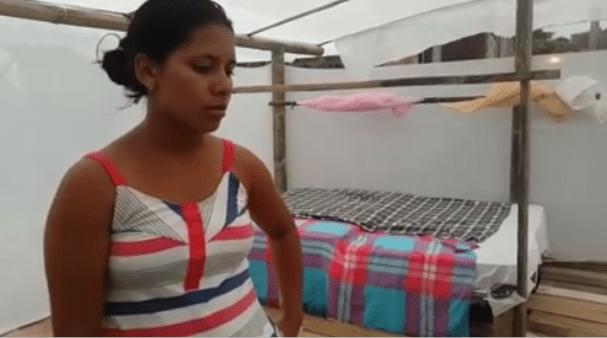 Her house fell and in 50 seconds, basically everything she owned was gone. But now she get get on her feet again with ones of these temporary houses. Photo Credit: Manuel Pallares