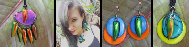 If you like shiny things and want to wear your own piece of structural color, don't forget Nancy has an Etsy shop! SciBugs Collections